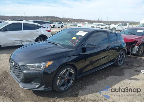2019 Hyundai Veloster Turbo z USA, uszkodzony, nr VIN KMHTH6AB0KU009409